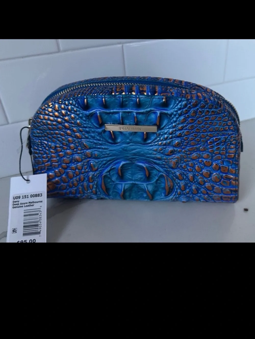 Brahmin Dany deep azure cosmetics Case